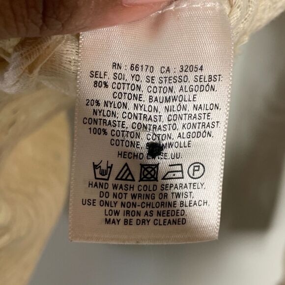 Anthropologie Vanessa Virginia Gemma Lace Button Down Shirt Blouse Womens Size 2 - Picture 7 of 8